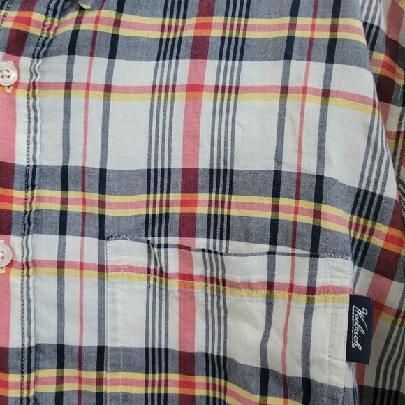 Vintage Woolrich Button Up Shirt Mens Size XL Plaid Short Sleeve Cotton - Picture 3 of 5